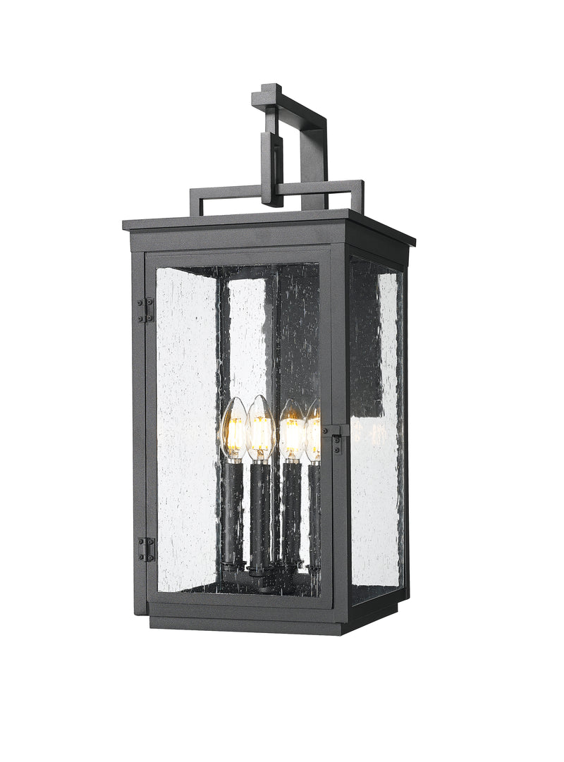 Hartwell 4 Light 10" Outdoor Wall Light in Sand Black