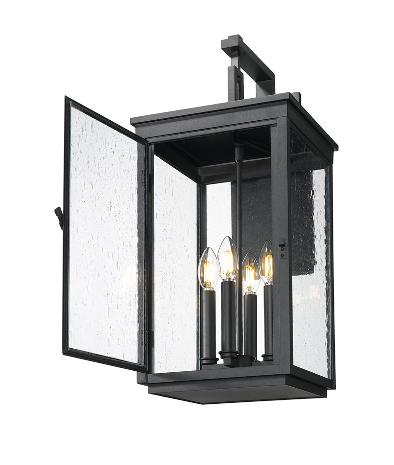 Hartwell 4 Light 10" Outdoor Wall Light in Sand Black