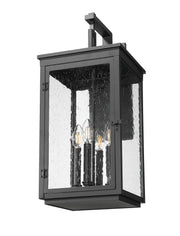 Hartwell 4 Light 10" Outdoor Wall Light in Sand Black
