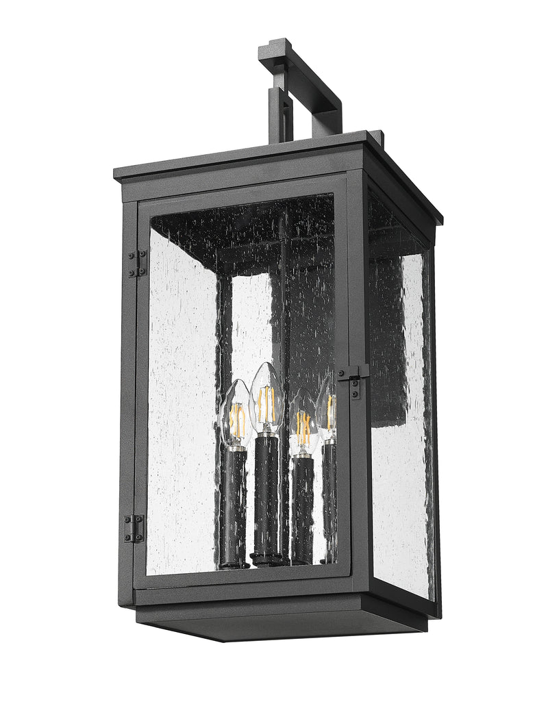Hartwell 4 Light 10" Outdoor Wall Light in Sand Black
