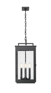 Hartwell 4 Light 10" Outdoor Chain Mount Ceiling Fixture in Sand Black