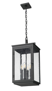 Hartwell 4 Light 10" Outdoor Chain Mount Ceiling Fixture in Sand Black