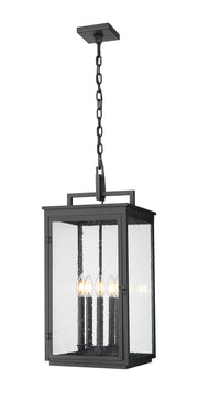 Hartwell 5 Light 12" Outdoor Chain Mount Ceiling Fixture in Sand Black