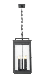 Hartwell 5 Light 12" Outdoor Chain Mount Ceiling Fixture in Sand Black