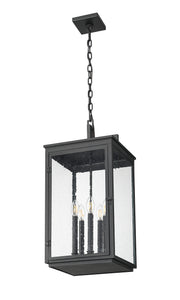Hartwell 5 Light 12" Outdoor Chain Mount Ceiling Fixture in Sand Black