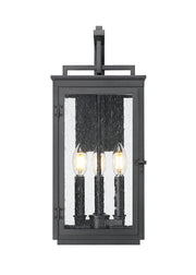 Hartwell 3 Light 8" Outdoor Wall Light in Sand Black