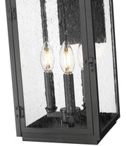 Hartwell 3 Light 8" Outdoor Wall Light in Sand Black