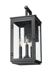 Hartwell 3 Light 8" Outdoor Wall Light in Sand Black