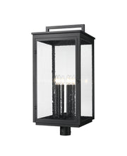 Hartwell 6 Light 15" Outdoor Post Mount Fixture in Sand Black, Post Top Only, Round Fitter