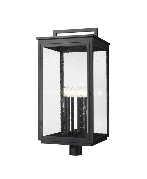 Hartwell 6 Light 15" Outdoor Post Mount Fixture in Sand Black, Post Top Only, Round Fitter