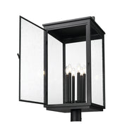 Hartwell 6 Light 15" Outdoor Post Mount Fixture in Sand Black, Post Top Only, Round Fitter