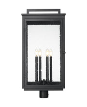 Hartwell 6 Light 15" Outdoor Post Mount Fixture in Sand Black, Post Top Only, Round Fitter