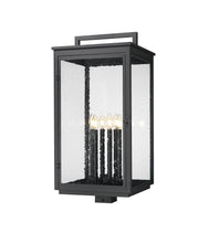 Hartwell 6 Light 15" Outdoor Post Mount Fixture in Sand Black, Post Top Only, Square Fitter