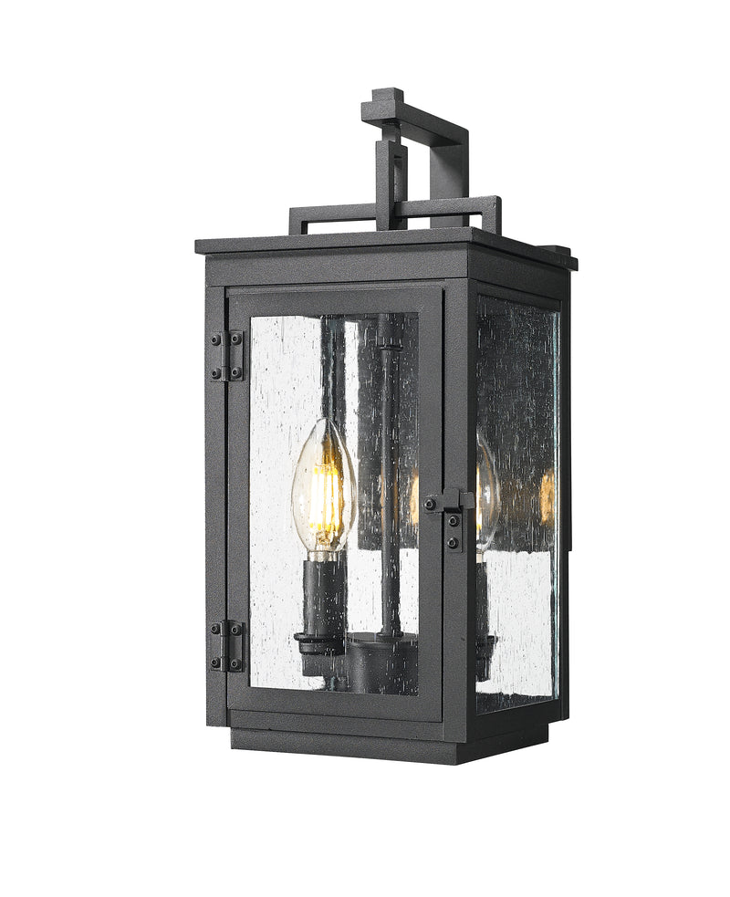 Hartwell 2 Light 6" Outdoor Wall Light in Sand Black