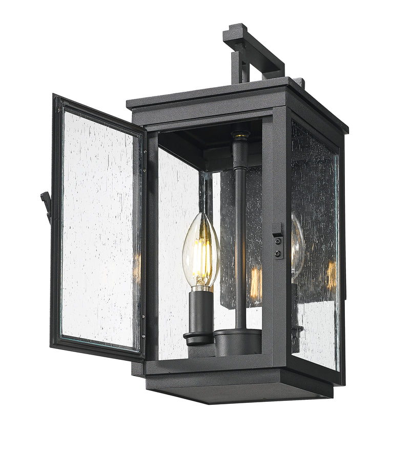 Hartwell 2 Light 6" Outdoor Wall Light in Sand Black