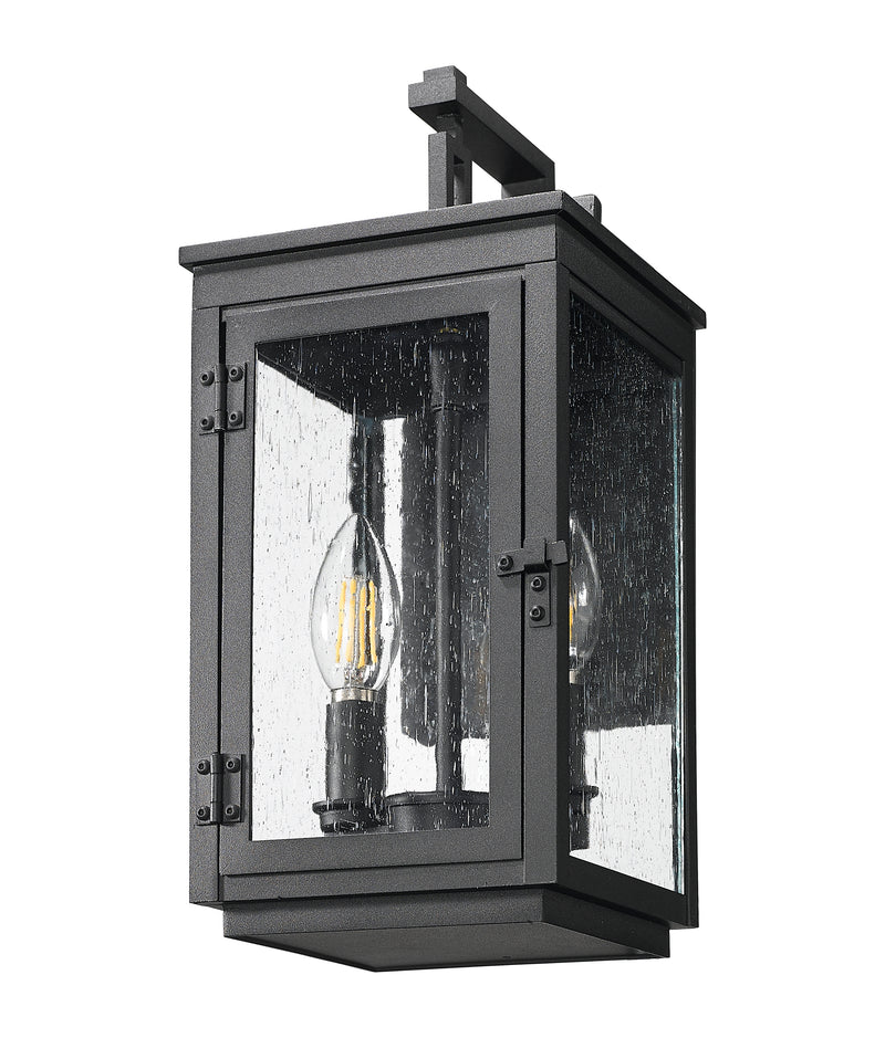 Hartwell 2 Light 6" Outdoor Wall Light in Sand Black