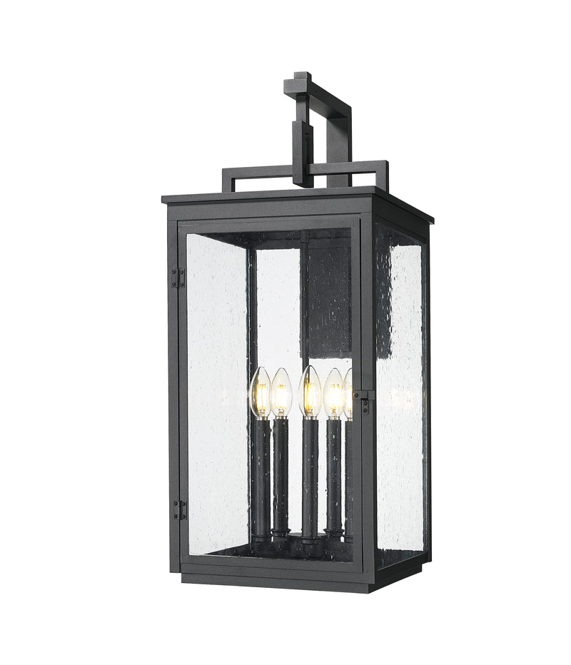 Hartwell 5 Light 12" Outdoor Wall Light in Sand Black