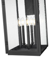 Hartwell 5 Light 12" Outdoor Wall Light in Sand Black