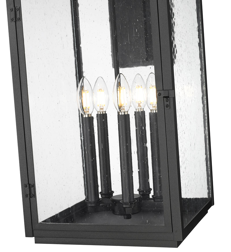 Hartwell 5 Light 12" Outdoor Wall Light in Sand Black