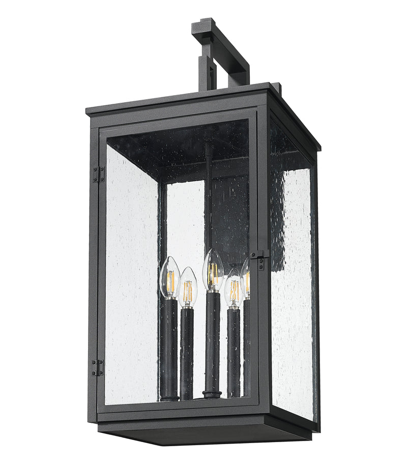 Hartwell 5 Light 12" Outdoor Wall Light in Sand Black