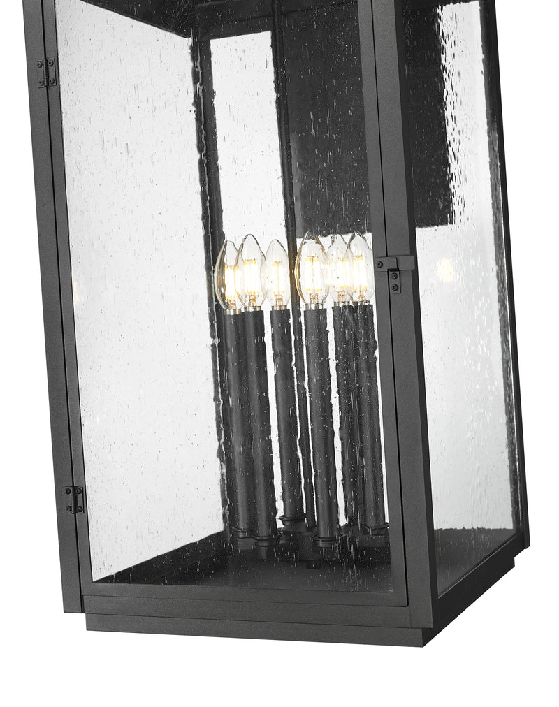 Hartwell 6 Light 15" Outdoor Wall Light in Sand Black