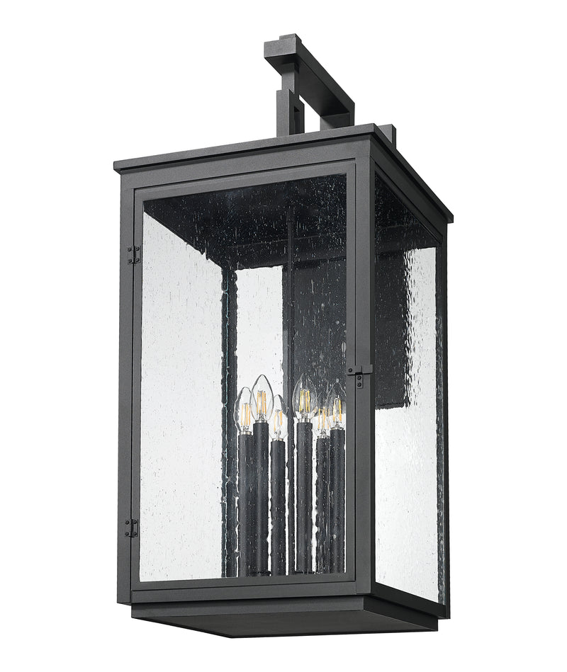 Hartwell 6 Light 15" Outdoor Wall Light in Sand Black