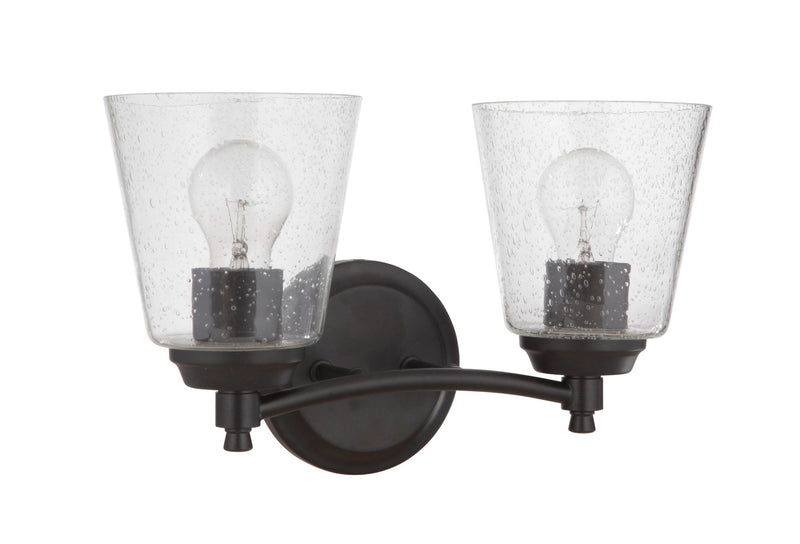 Tyler 2 Light 14" Vanity in Flat Black