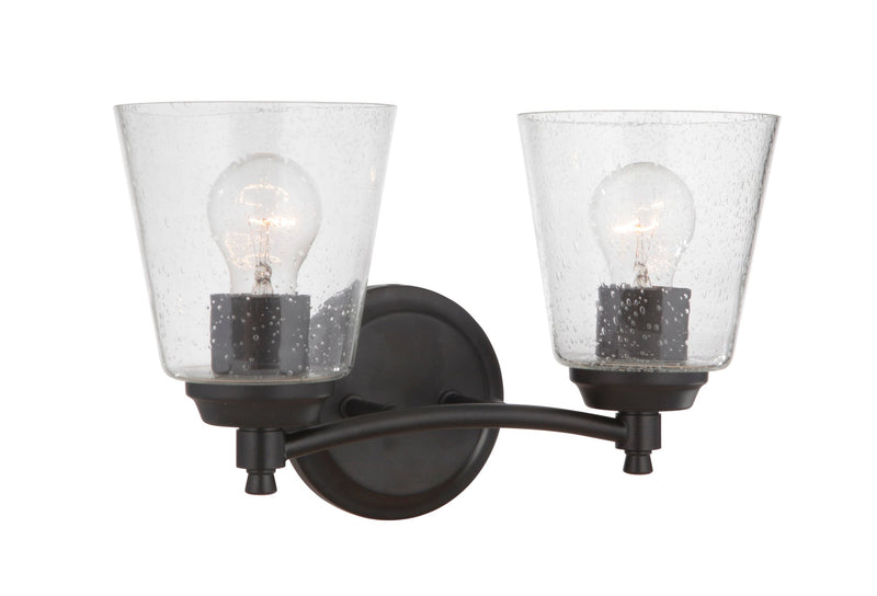 Tyler 2 Light 14" Vanity in Flat Black