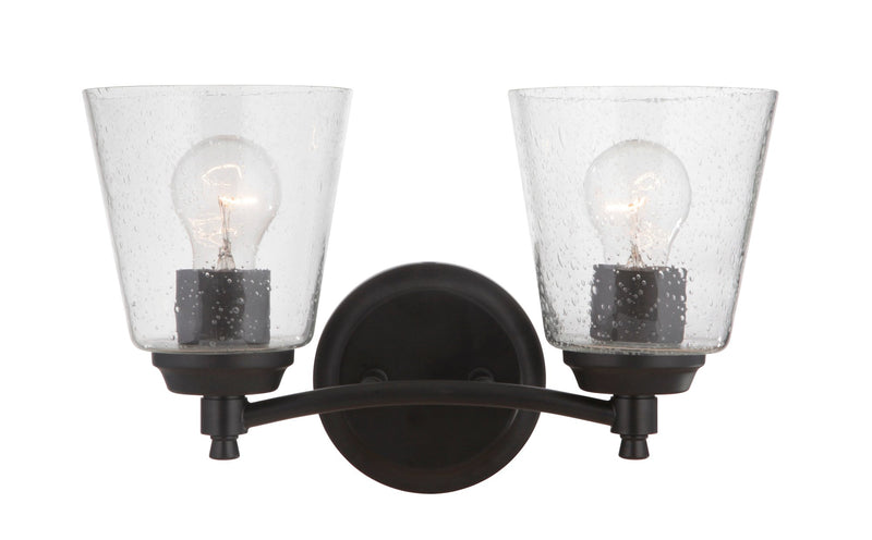 Tyler 2 Light 14" Vanity in Flat Black