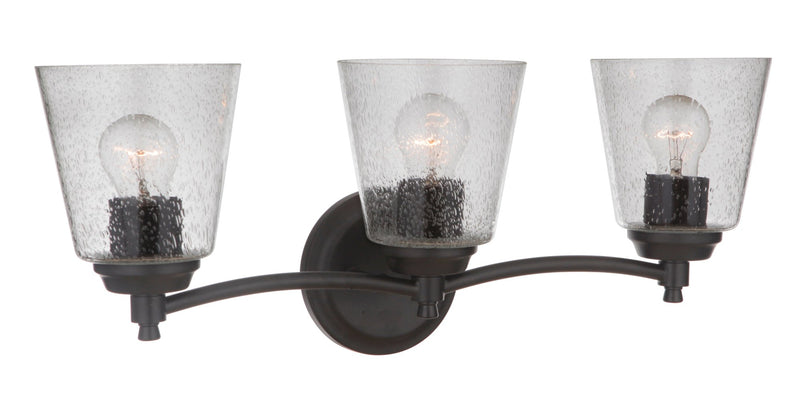 Tyler 3 Light 22.5" Vanity in Flat Black