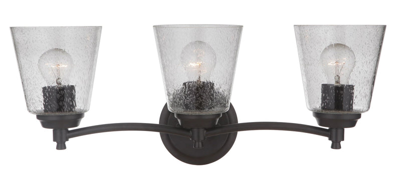Tyler 3 Light 22.5" Vanity in Flat Black