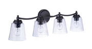 Tyler 4 Light 31" Vanity in Flat Black