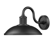 RLM 1 Light 12" Outdoor Wall Light, 9.25" Tall in Sand Black