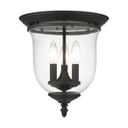 Legacy 3-Light Flush Mount in Black