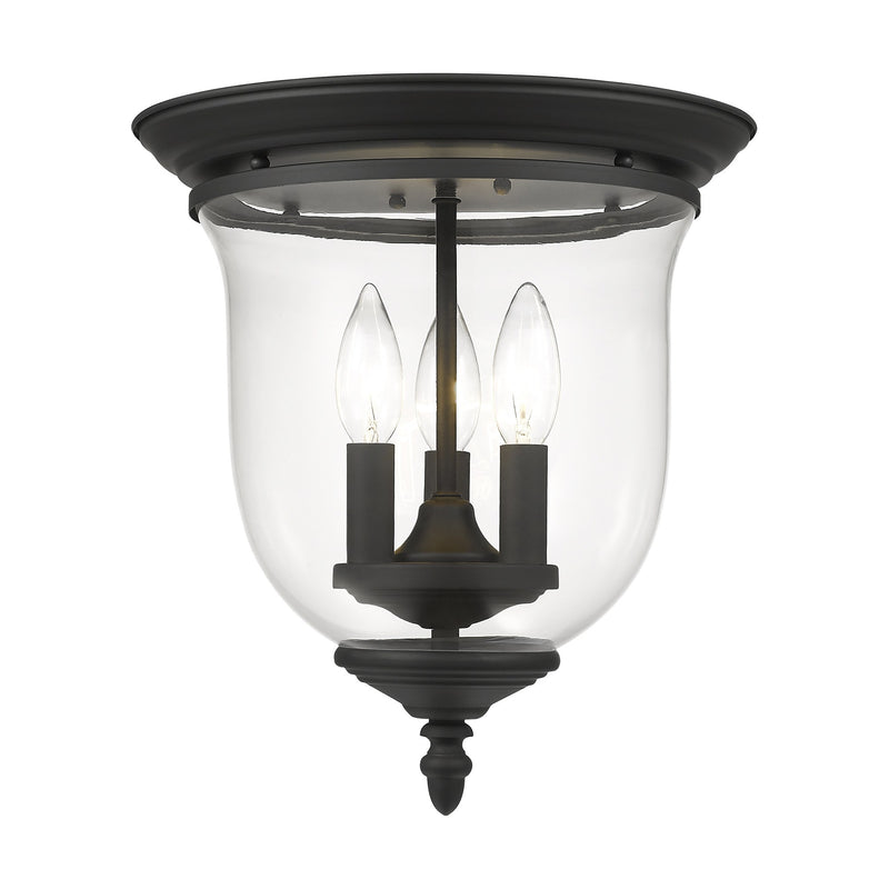 Legacy 3-Light Flush Mount in Black