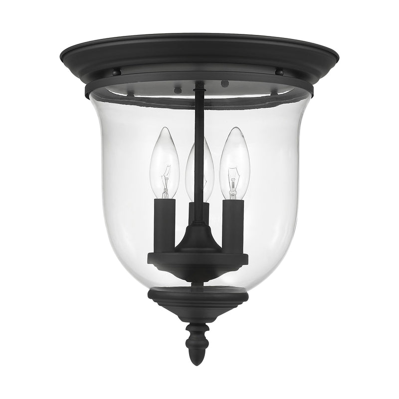Legacy 3-Light Flush Mount in Black