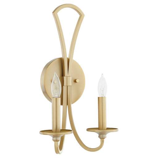 Maryse 2 Light Wall Sconce in Aged Brass