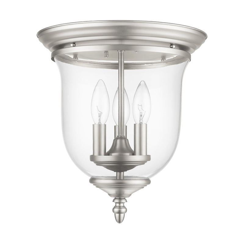 Legacy 3-Light Flush Mount in Brushed Nickel