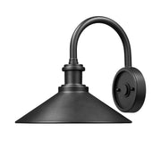 RLM 1 Light 12" Outdoor Wall Light, 11.25" Tall in Sand Black