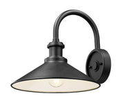 RLM 1 Light 12" Outdoor Wall Light, 11.25" Tall in Sand Black