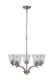 Tyler 5 Light 24.5" Chandelier in Brushed Polished Nickel