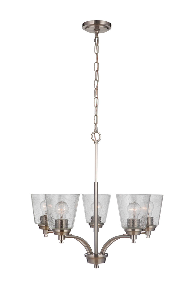 Tyler 5 Light 24.5" Chandelier in Brushed Polished Nickel
