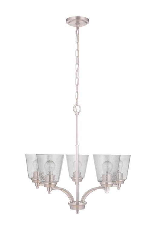 Tyler 5 Light 24.5" Chandelier in Brushed Polished Nickel