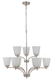 Tyler 9 Light 31.5" Chandelier in Brushed Polished Nickel