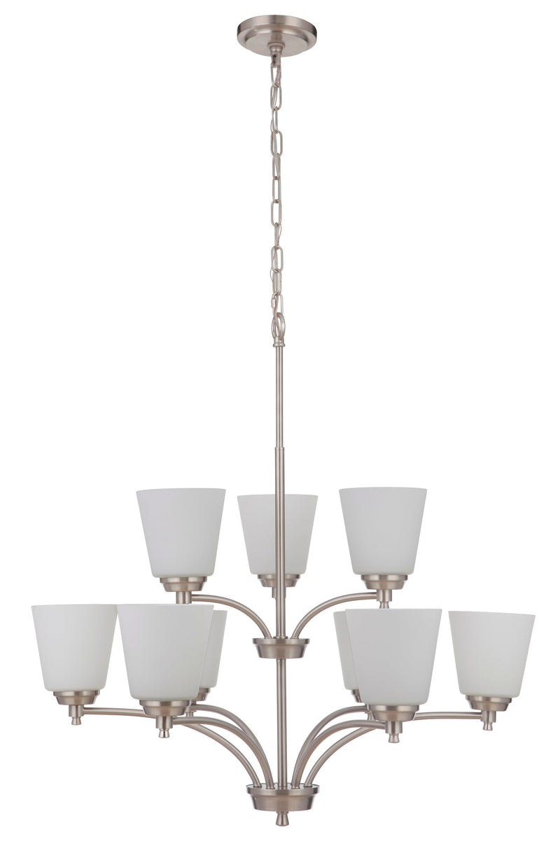Tyler 9 Light 31.5" Chandelier in Brushed Polished Nickel