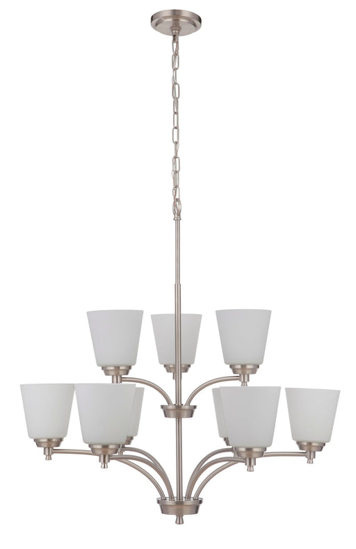 Tyler 9 Light 31.5" Chandelier in Brushed Polished Nickel