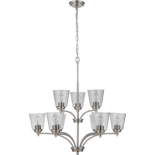 Tyler 9 Light 31.5" Chandelier in Brushed Polished Nickel