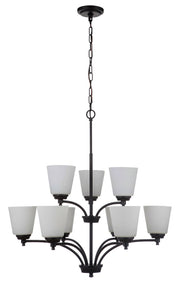Tyler 9 Light 31.5" Chandelier in Flat Black