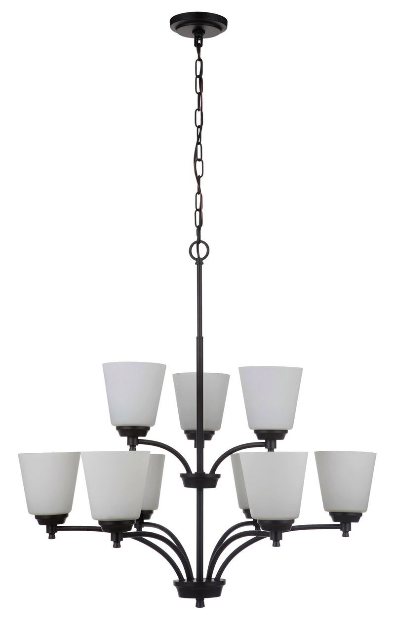 Tyler 9 Light 31.5" Chandelier in Flat Black