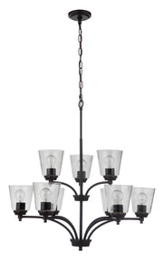 Tyler 9 Light 31.5" Chandelier in Flat Black